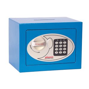 Phoenix Compact Home Office Security Safe with Electronic Lock & Deposit Slot - Blue