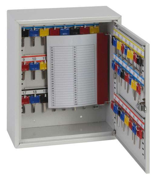 Phoenix Deep Key Cabinet KC0301 50 Hook with Key, Electronic or Mechanical combination Lock