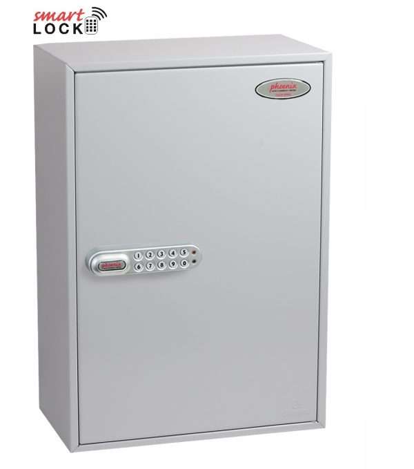 Phoenix Commercial Key Cabinet KC0604P 200 Hook with Euro Cylinder Lock Case