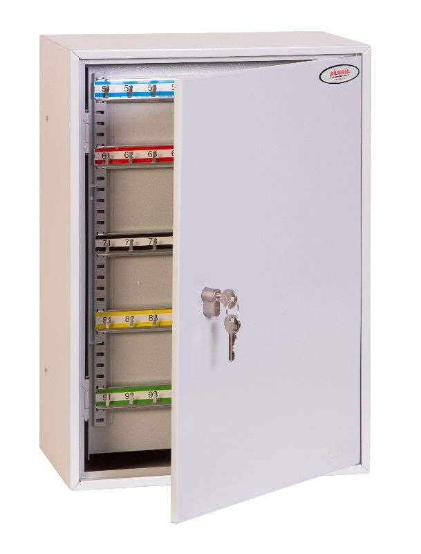 Phoenix Commercial Key Cabinet KC0604P 200 Hook with Euro Cylinder Lock Case