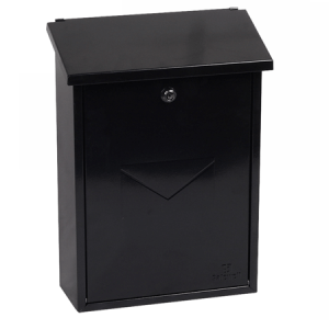 Phoenix Villa Top Loading Letter Box MB0114KB in Black with Key Lock
