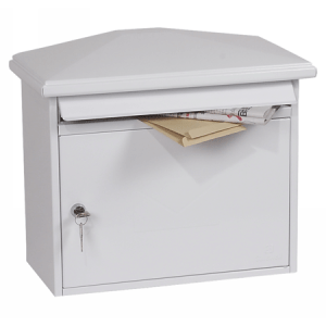 Phoenix Libro Front Loading Letter Box MB0115K in Black, Green or White with Key Lock