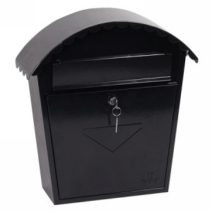 Phoenix Clasico Front Loading Letter Box MB0117KB in Black with Key Lock