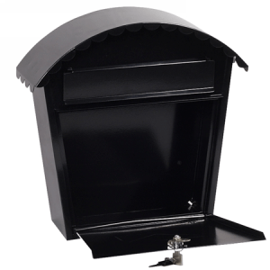 Phoenix Clasico Front Loading Letter Box MB0117KB in Black with Key Lock