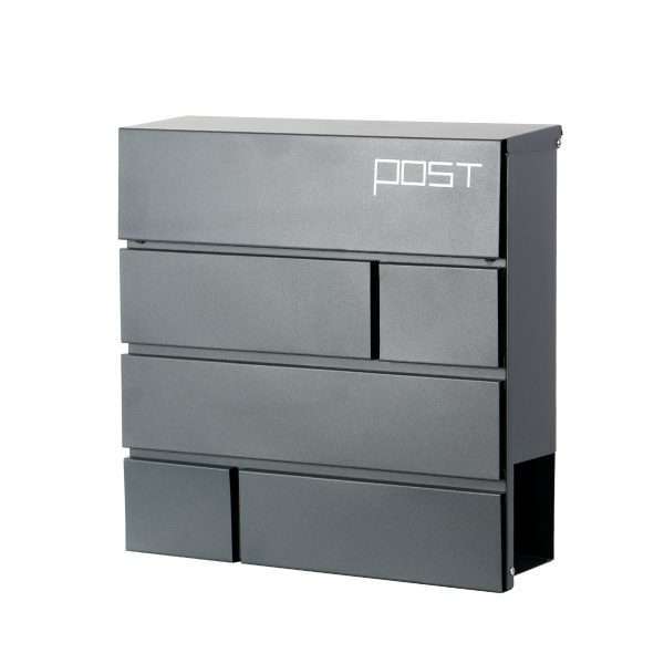 Phoenix Estilo Top Loading Letter Box MB0121KA in Graphite Grey with Key Lock