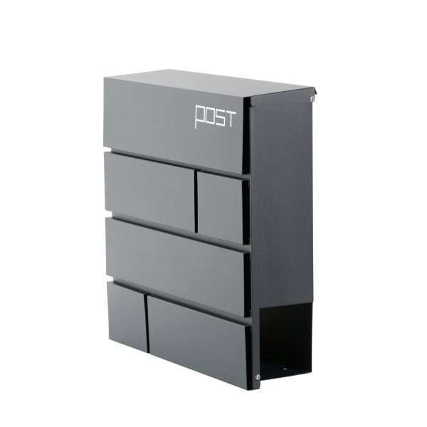 Phoenix Estilo Top Loading Letter Box MB0121KA in Graphite Grey with Key Lock