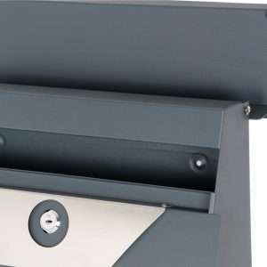 Phoenix Estilo Front Loading Letter Box MB0122KA in Graphite Grey with Key Lock
