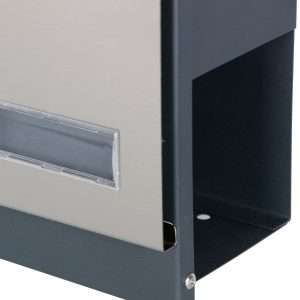Phoenix Estilo Top Loading Letter Box MB0125KS in Stainless Steel with Key Lock