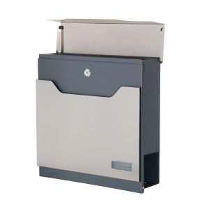 Phoenix Estilo Top Loading Letter Box MB0123KS in Stainless Steel with Key Lock