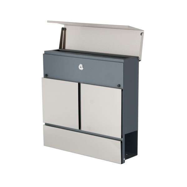 Phoenix Estilo Top Loading Letter Box MB0121KA in Graphite Grey with Key Lock