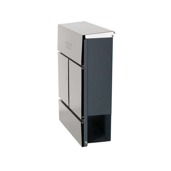 Phoenix Estilo Front Loading Letter Box MB0122KA in Graphite Grey with Key Lock