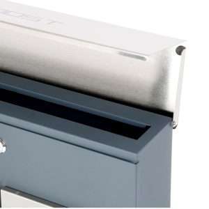 Phoenix Estilo Top Loading Letter Box MB0124KS in Stainless Steel with Key Lock