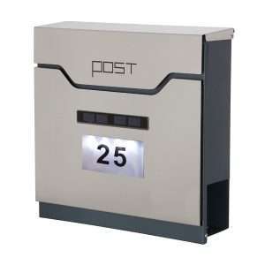 Phoenix Estilo Top Loading Letter Box MB0125KS in Stainless Steel with Key Lock