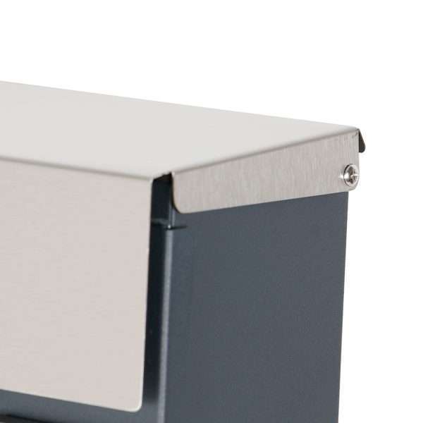 Phoenix Estilo Top Loading Letter Box MB0125KS in Stainless Steel with Key Lock