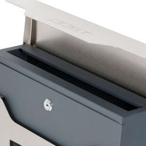Phoenix Estilo Top Loading Letter Box MB0125KS in Stainless Steel with Key Lock