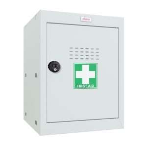 Phoenix MC0544GG Size 2 Light Grey Medical Cube Locker with Key, Electronic or Combination Lock - Keylock