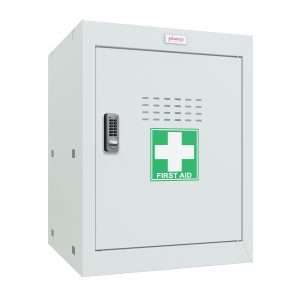 Phoenix MC0544GG Size 2 Light Grey Medical Cube Locker with Key, Electronic or Combination Lock - Keylock