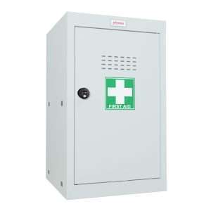 Phoenix MC0644GG Size 3 Light Grey Medical Cube Locker with Key, Combination or Electronic Lock - Keylock