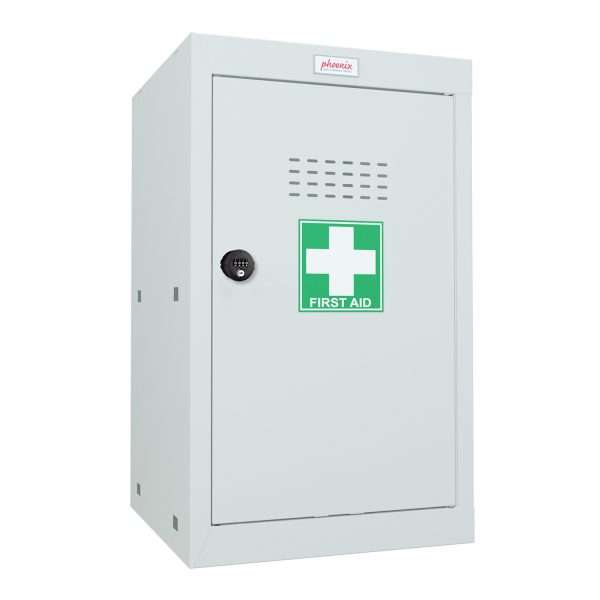 Phoenix MC0644GG Size 3 Light Grey Medical Cube Locker with Key, Combination or Electronic Lock - Keylock