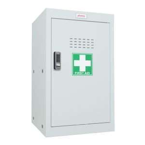 Phoenix MC0644GG Size 3 Light Grey Medical Cube Locker with Key, Combination or Electronic Lock - Keylock