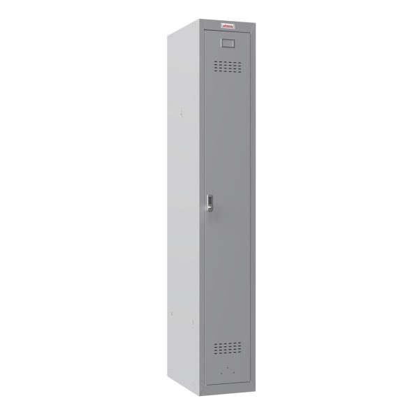 Phoenix PL Series PL1130G 1 Column 1 Door Personal Locker Grey Body with Red / Grey Blue Door with Key / Combination or Electronic Lock