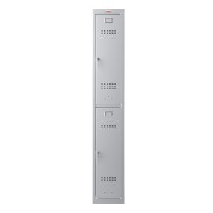 Phoenix PL 300D Series PL1233GGK 1 Column 2 Door Personal locker in Grey with Key / Combination / Electronic Lock