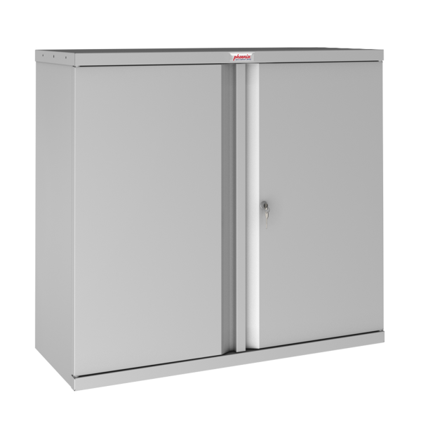 Phoenix SCL Series SCL0891G 2 Door 1 Shelf Steel Storage Cupboard Grey Body & Blue, Red or Grey Doors with Key or Electronic Lock