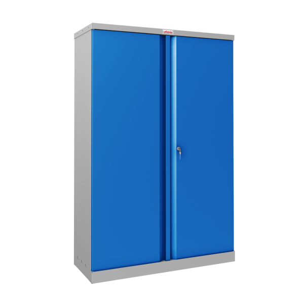 Buy Online Ireland: Phoenix SCL Series SCL1891G 2 Door 4 Shelf Steel Storage Cupboard Grey Body & Grey, Red or Blue Doors with Key or Electronic Lock