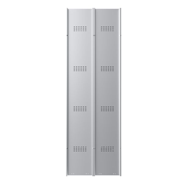 Phoenix PL Series PL2160G 2 Column 2 Door Personal Locker Combo Grey Body with Red, Grey or Blue Doors with key Locks - Combination lock, Blue