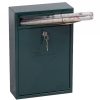 Phoenix Letra Front Loading Mail Box in Green with Key Lock
