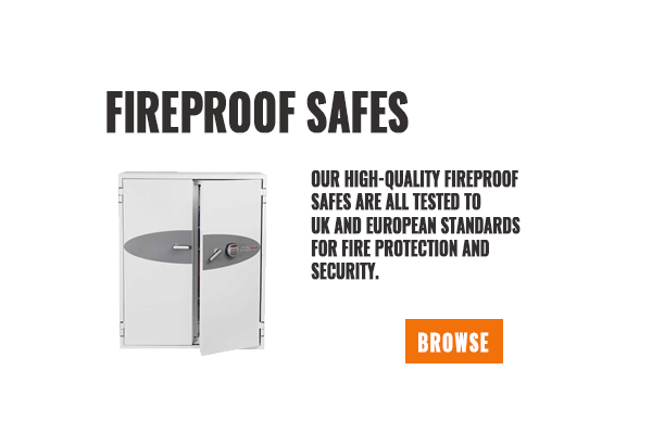 Fire Proof Safes - Our high quality fireproof safes are all tested to UK & European Standards for fire protection and security