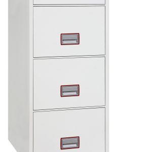 Phoenix World Class Vertical Fire File FS2252K 2 Drawer Filing Cabinet with Key / Fingerprint Lock