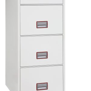 Phoenix World Class Vertical Fire File FS2254 4 Drawer Filing Cabinet with Key / Electronic or Fingerprint Lock - Electronic lock