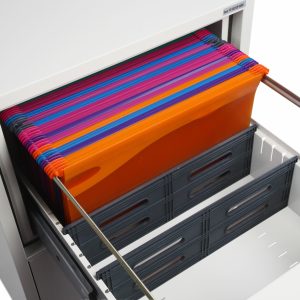 Phoenix World Class Vertical Fire File FS2272 2 Drawer Filing Cabinet with Key, Electronic or Fingerprint Lock - Fingerprint lock