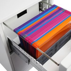 Phoenix World Class Vertical Fire File FS2274 4 Drawer Filing Cabinet with Key Lock - Electronic lock