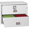 Phoenix World Class Lateral Fire File FS2412 2 Drawer Filing Cabinet with Key, Electronic or Fingerprint Lock - Electronic lock