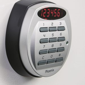 Phoenix World Class Lateral Fire File FS2412 2 Drawer Filing Cabinet with Key, Electronic or Fingerprint Lock - Electronic lock