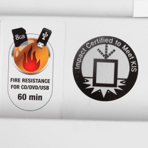 Phoenix World Class Lateral Fire File FS2412 2 Drawer Filing Cabinet with Key, Electronic or Fingerprint Lock - Fingerprint lock