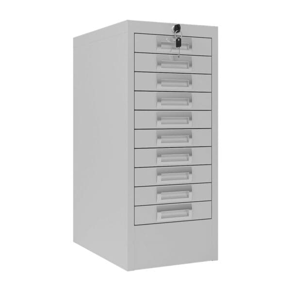 Phoenix MD Series MD0604G 10 Drawer Multidrawer Cabinet in Grey with Key Lock - With Free Delivery! - Image 3